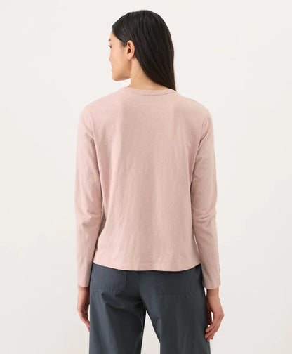 clearance soft-slub essential crewneck long sleeve tee