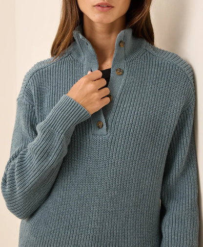 clearance luxe knit henley sweater