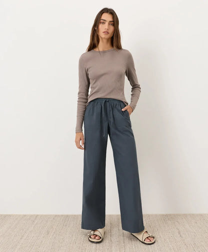 clearance perfect rib crewneck long sleeve tee
