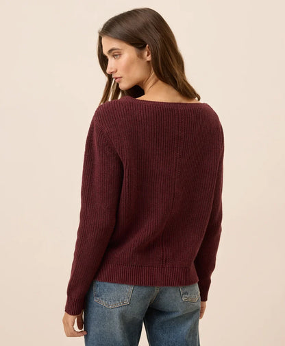 clearance luxe knit boatneck sweater