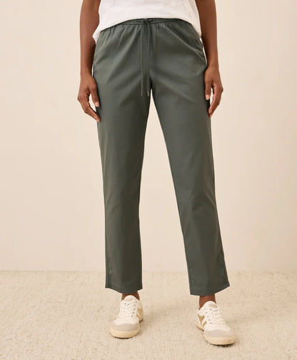 clearance daily twill ultra-high rise tapered pant