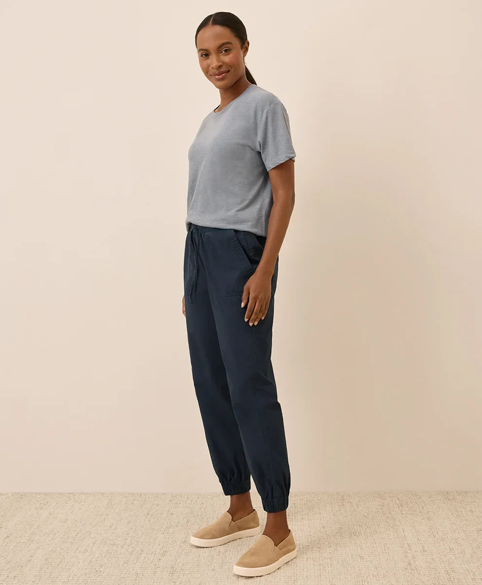 clearance stretch poplin jogger