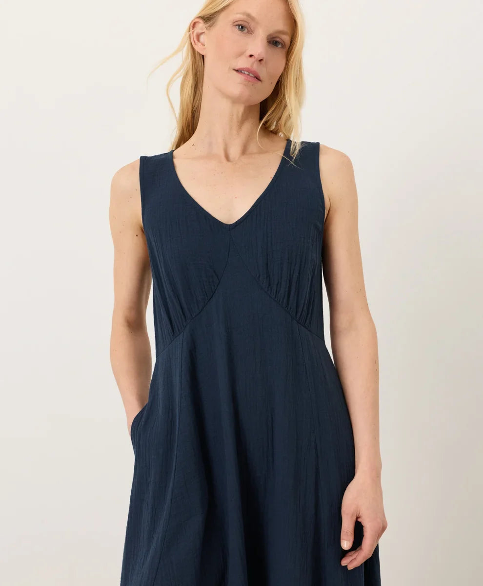 clearance coastal double gauze beach to brunch maxi dress
