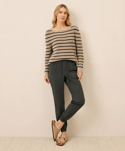 clearance luxe knit boatneck sweater