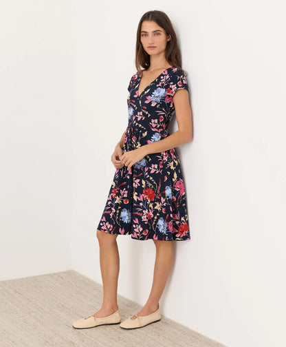 clearance fit & flare crossover dress