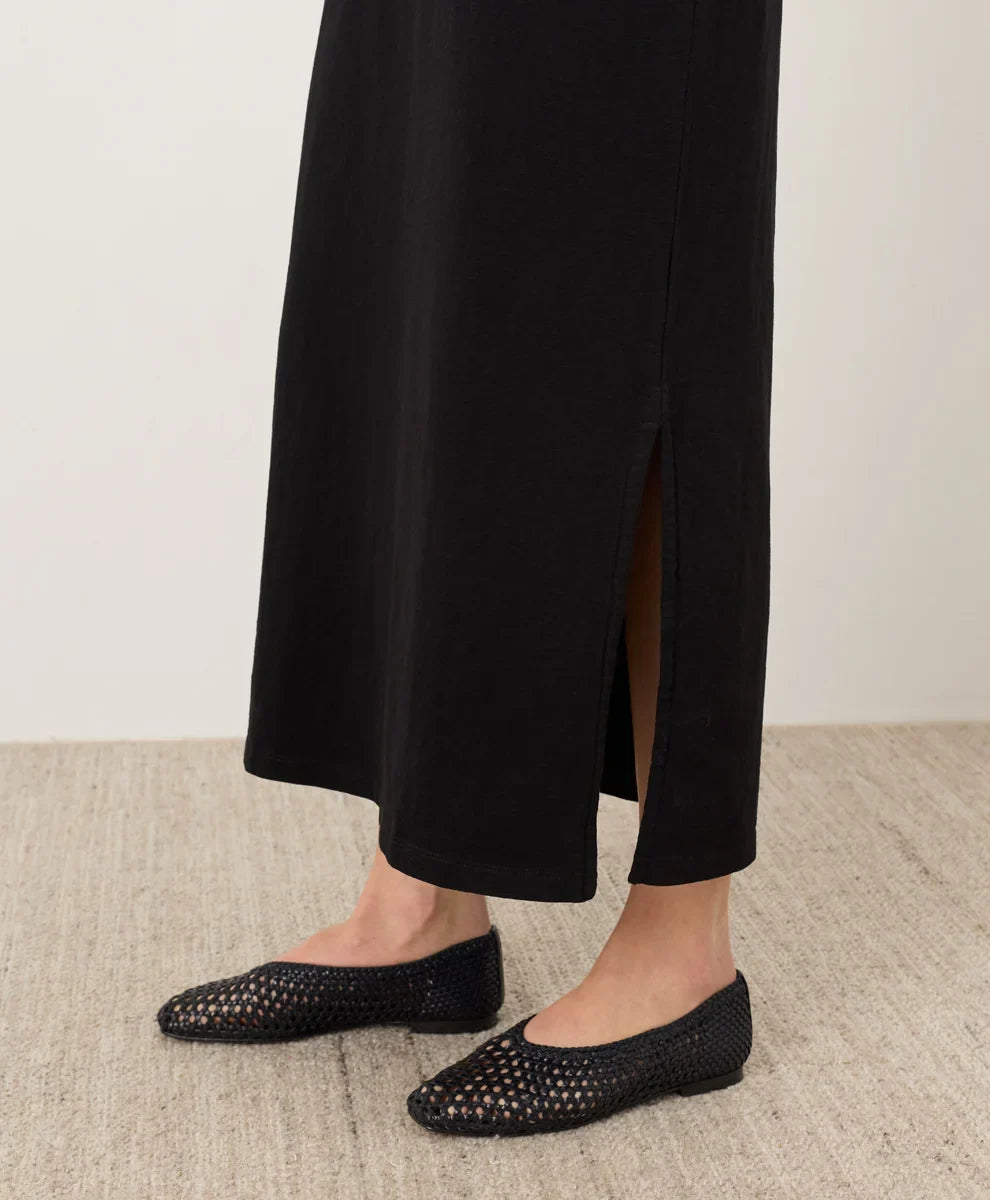 soft-slub essential easy muscle tee maxi dress