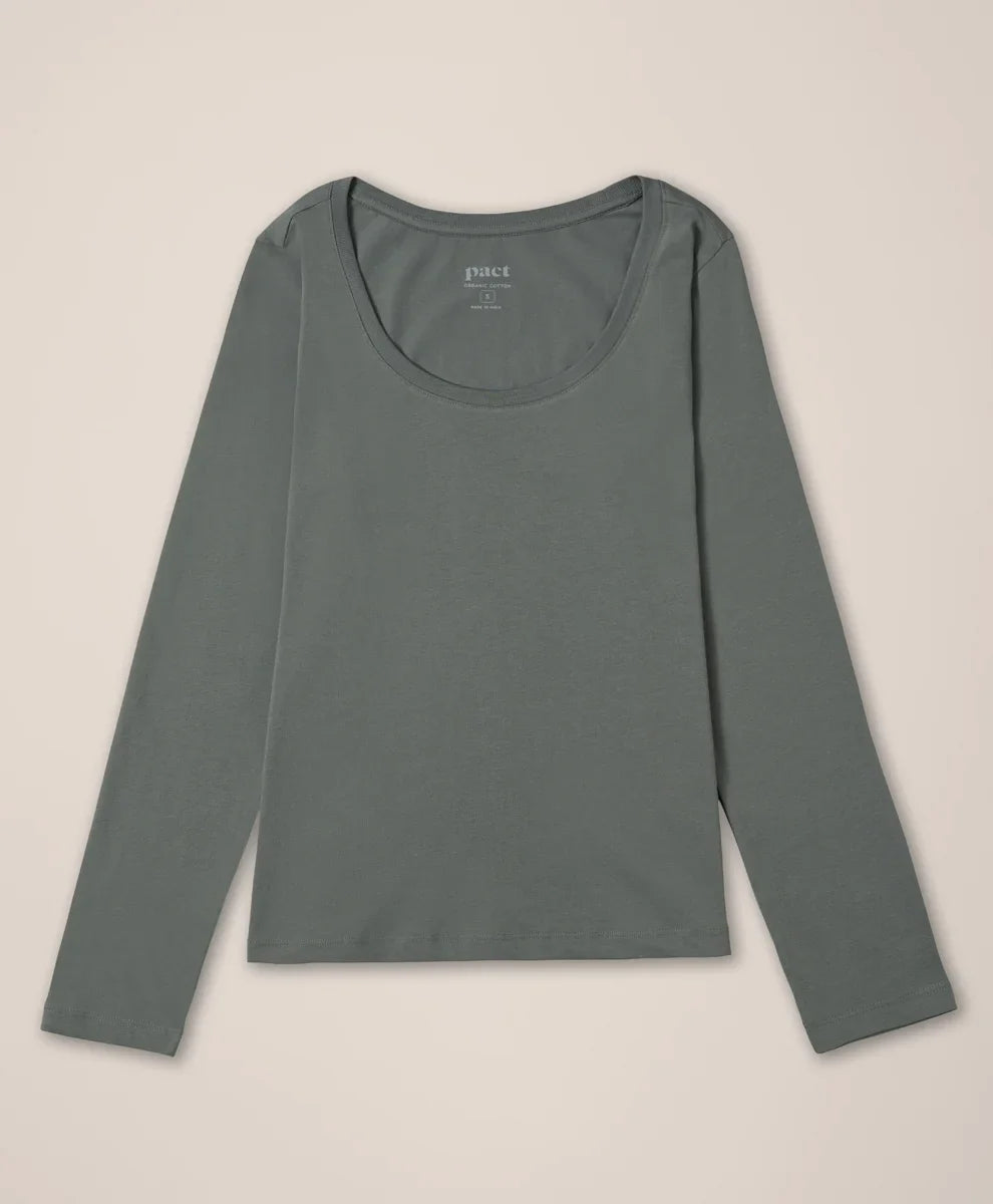 clearance softspun long sleeve scoop neck tee