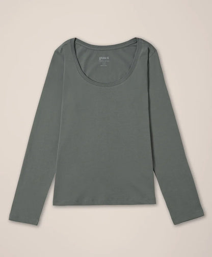 clearance softspun long sleeve scoop neck tee
