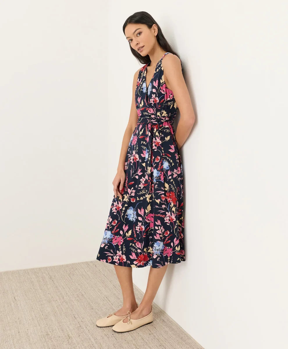 clearance fit & flare easy v-neck dress