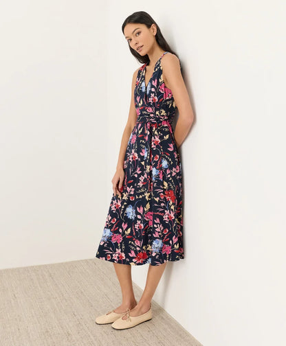 clearance fit & flare easy v-neck dress
