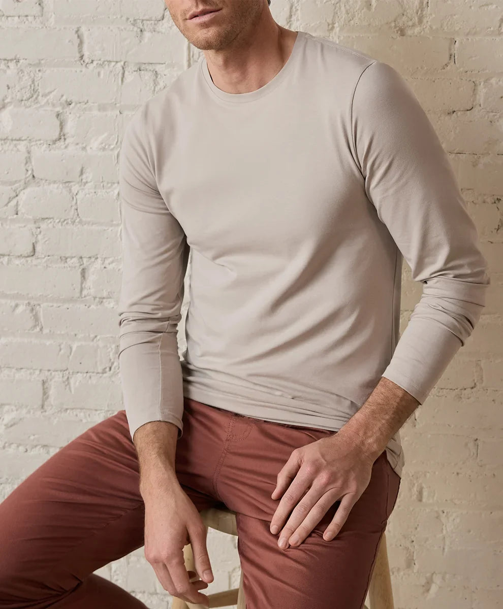 luxe essential slim long sleeve tee