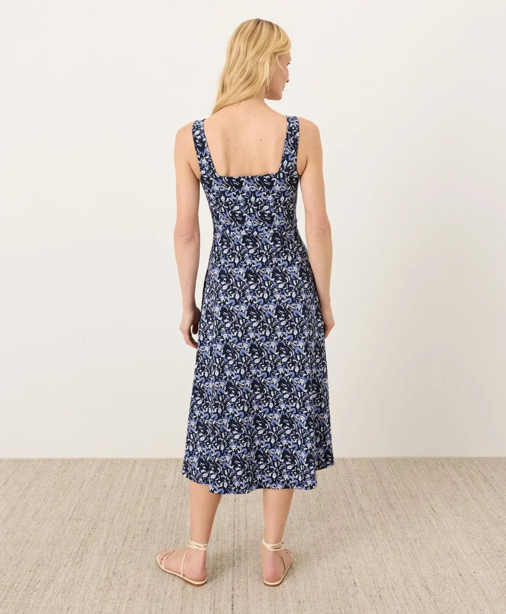 fit & flare square neck dress