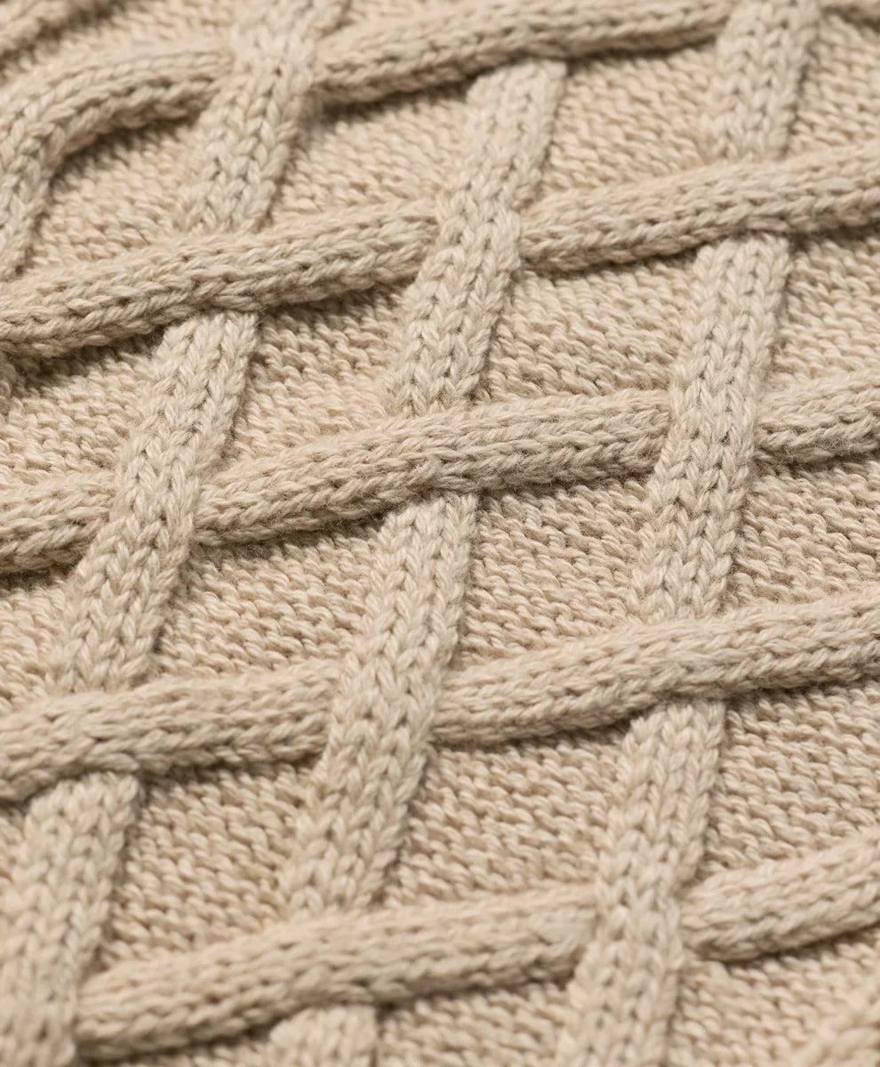 clearance luxe knit cable crew sweater
