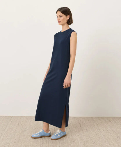 soft-slub essential easy muscle tee maxi dress