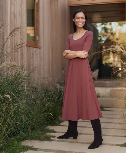 clearance fit & flare signature scoop dress