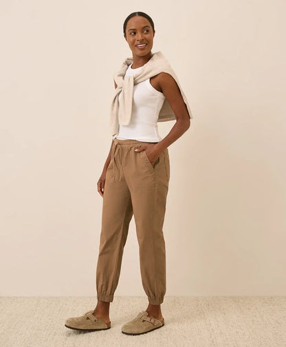 clearance stretch poplin jogger