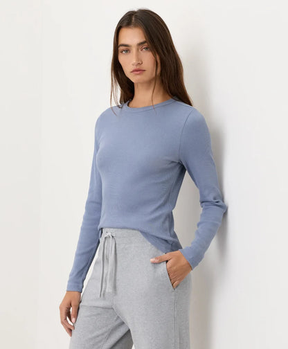 clearance perfect rib crewneck long sleeve tee