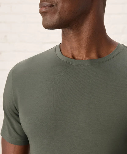 luxe essential slim fit crewneck tee