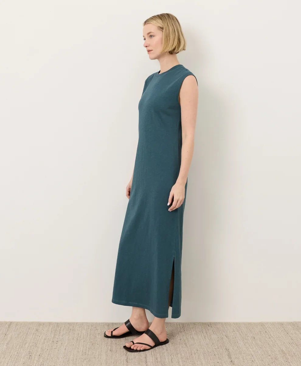 soft-slub essential easy muscle tee maxi dress