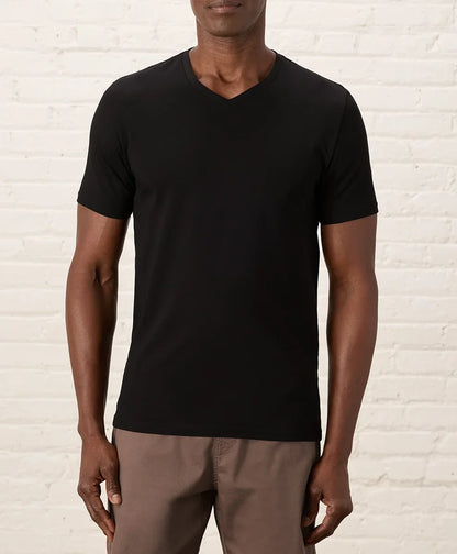 luxe essential slim fit v-neck tee