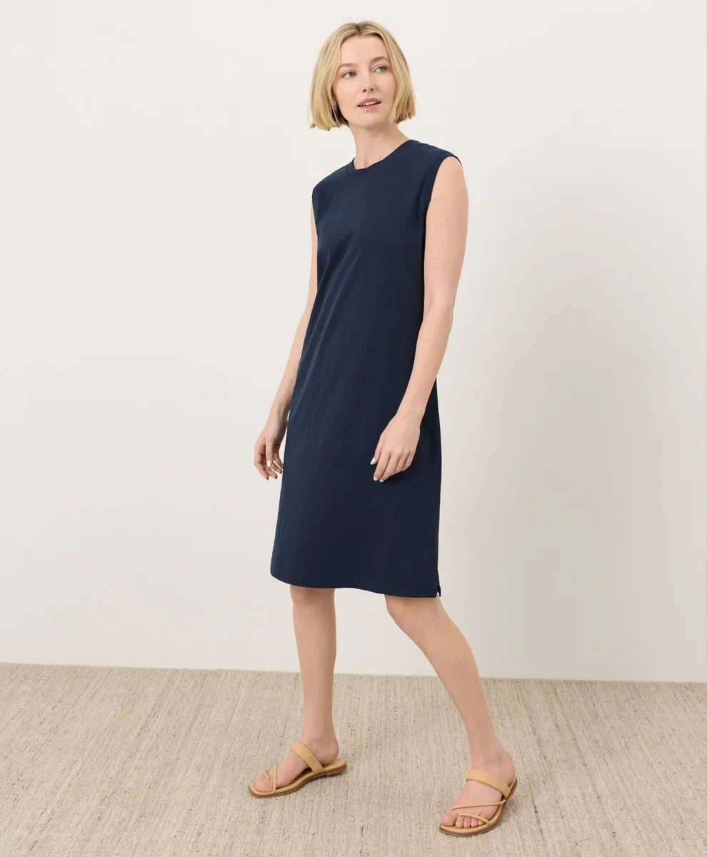 soft-slub essential easy muscle tee dress