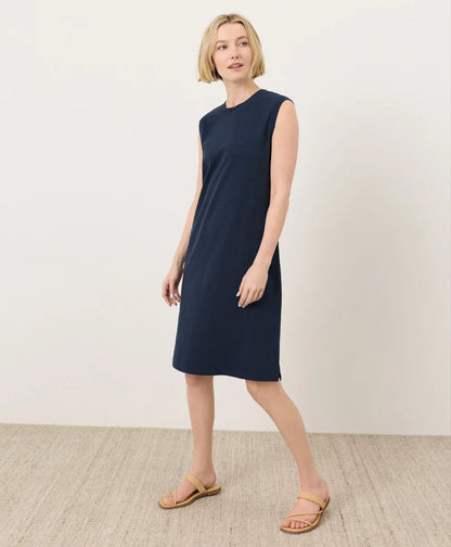 soft-slub essential easy muscle tee dress