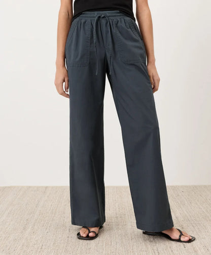 clearance stretch poplin wide leg pant