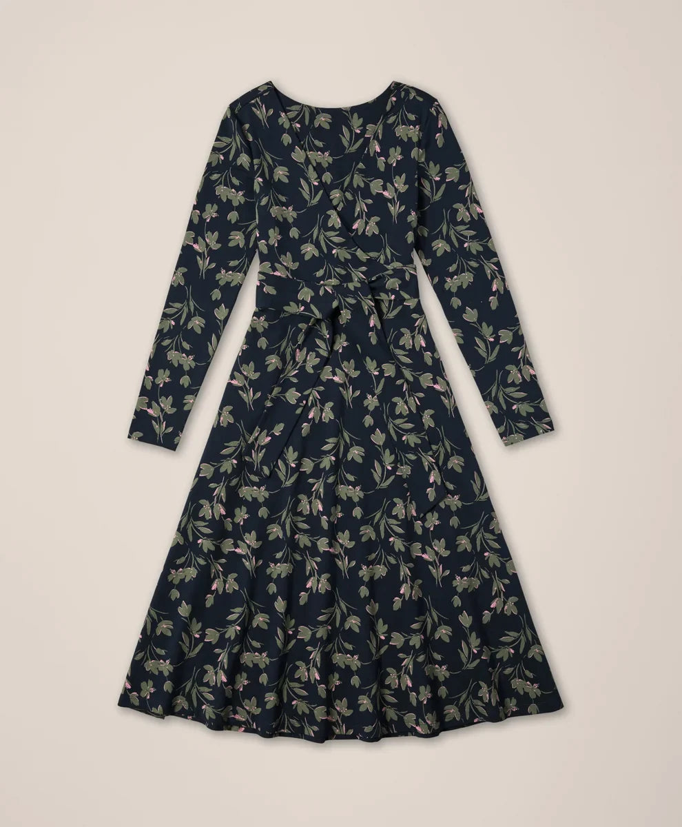 clearance fit & flare wrap dress