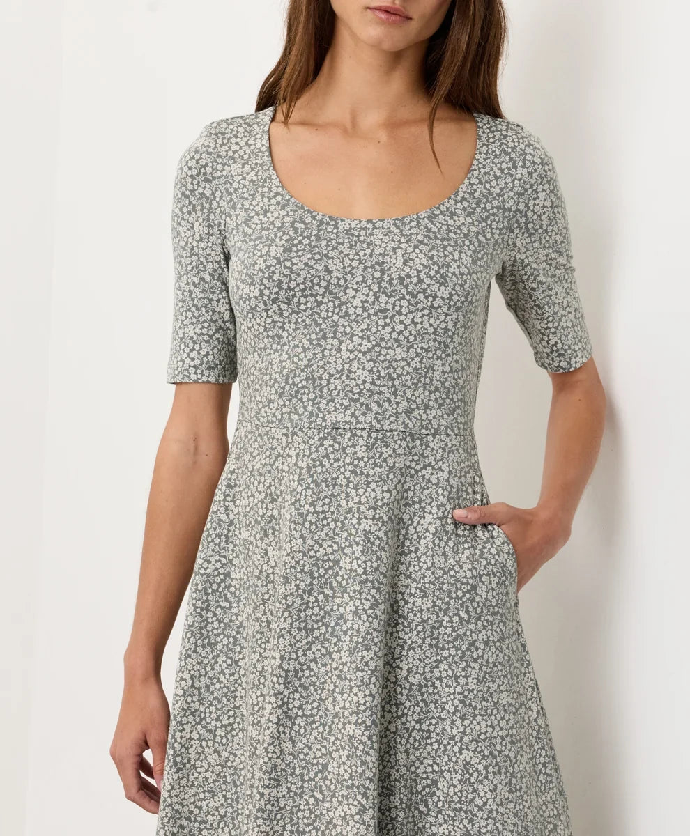 clearance fit & flare signature scoop dress