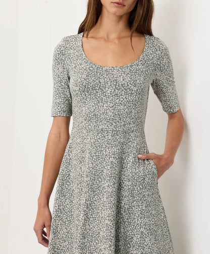 clearance fit & flare signature scoop dress
