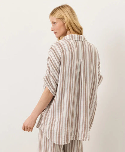 clearance coastal double gauze oversized shirt