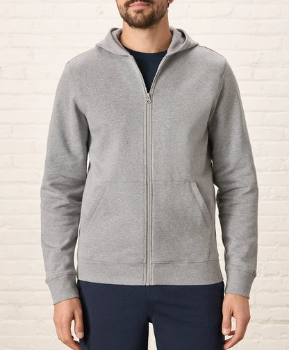brushed fleece zip hoodie