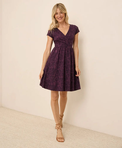 clearance fit & flare crossover dress