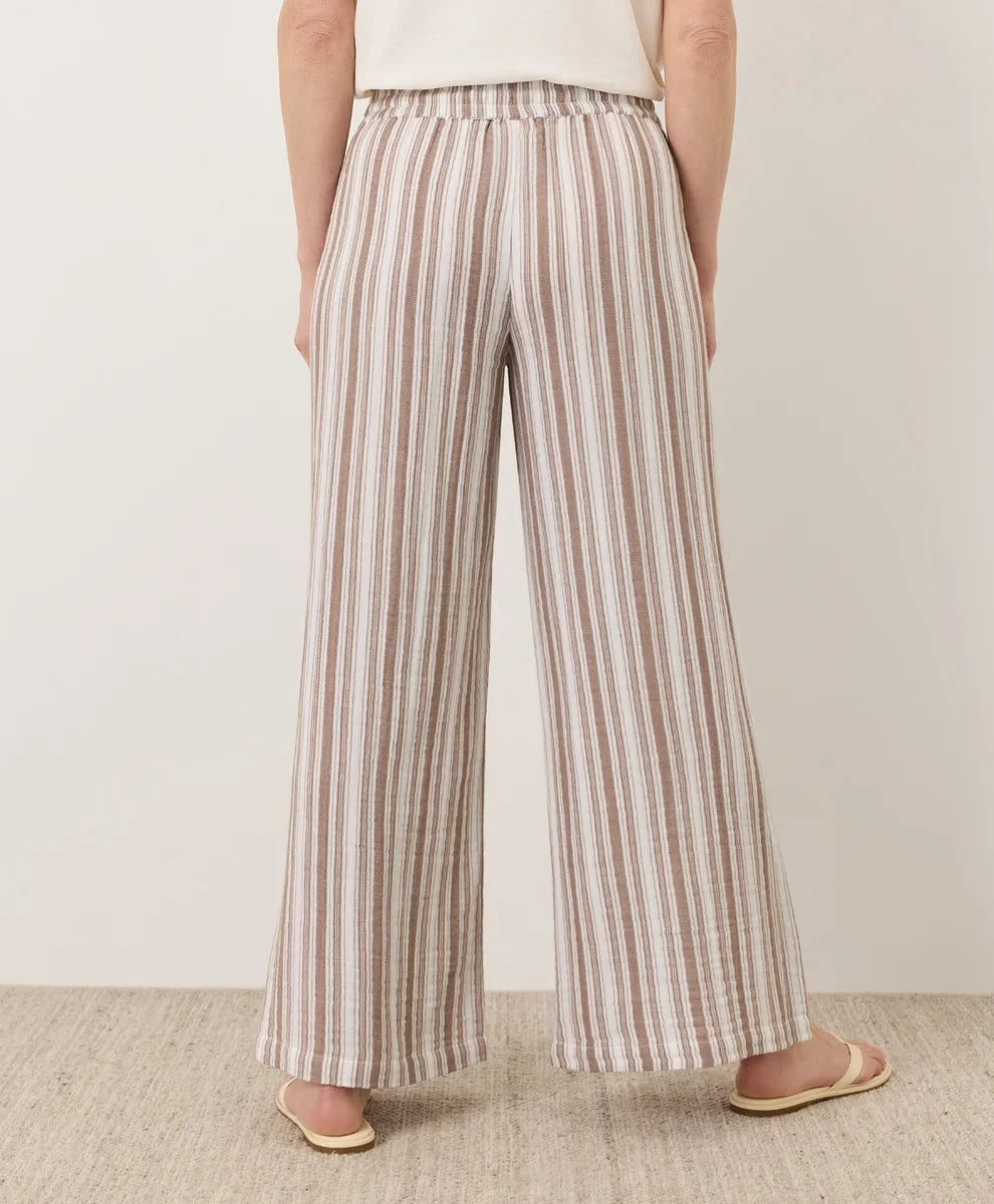 coastal double gauze split hem pant