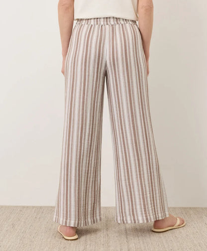 coastal double gauze split hem pant