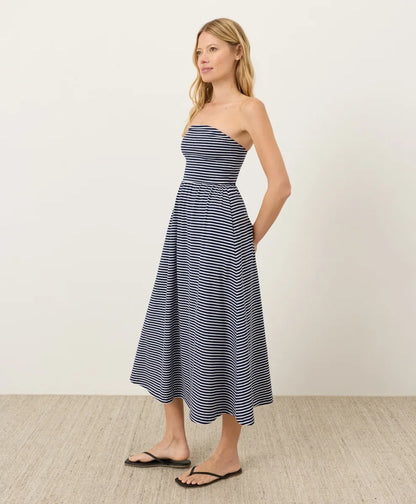 clearance fit & flare strapless dress