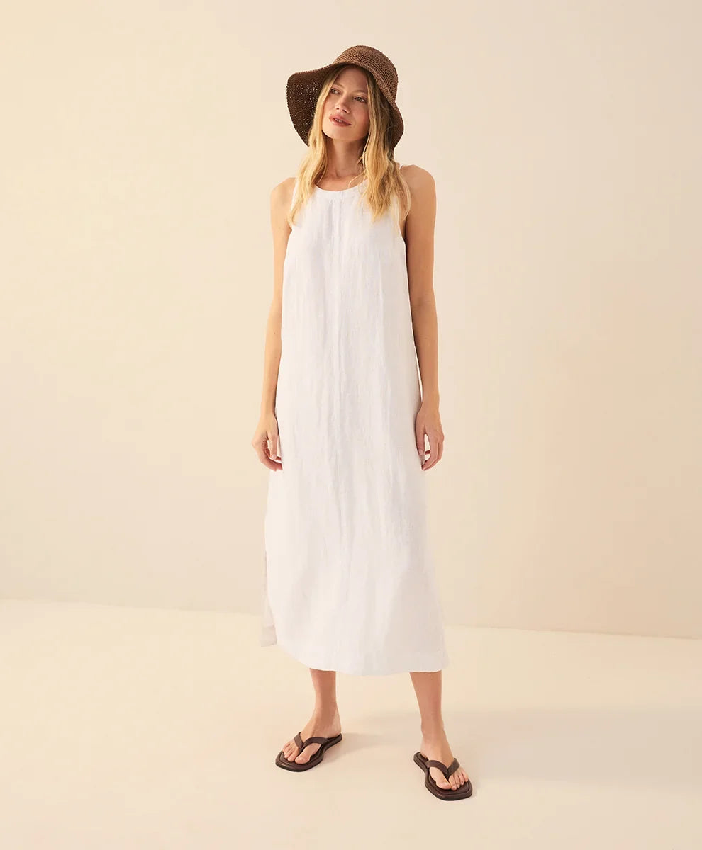 clearance linen easy tank dress