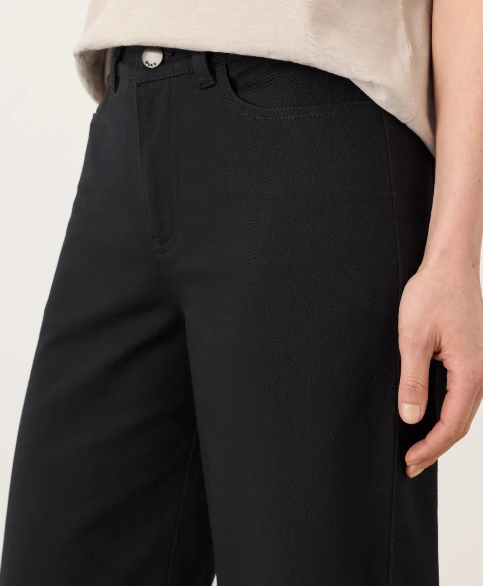 clearance stretch twill wide leg pant
