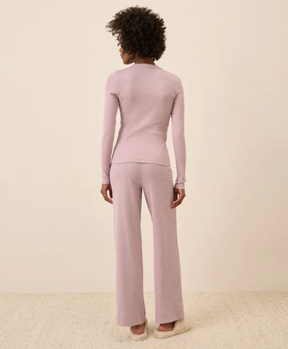 clearance easy rib wide leg lounge pant