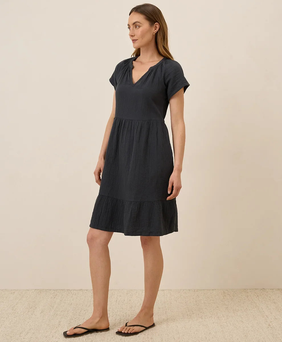 clearance coastal double gauze breezy dress