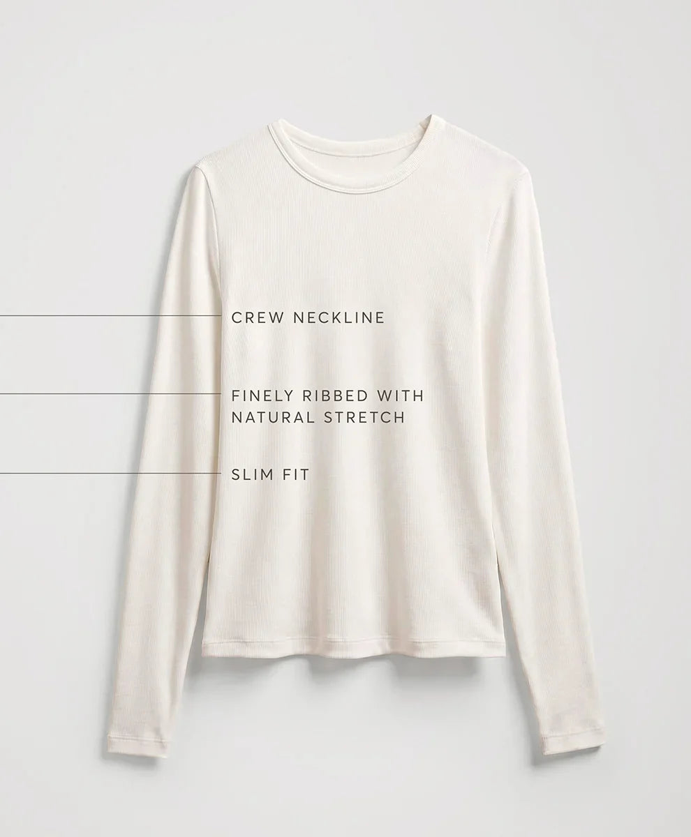 perfect rib crewneck long sleeve tee