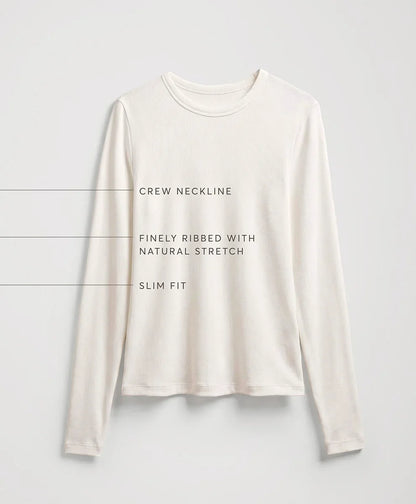 perfect rib crewneck long sleeve tee