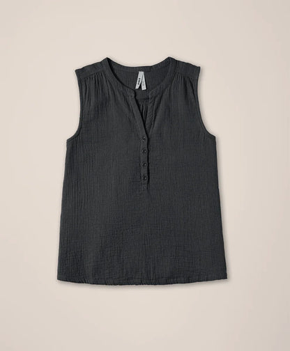 clearance coastal double gauze henley tank