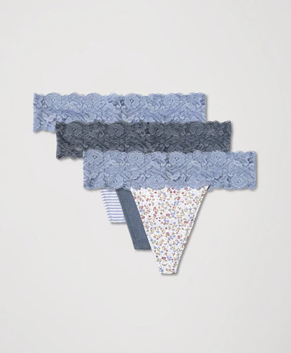 clearance lace waist thong 3-pack