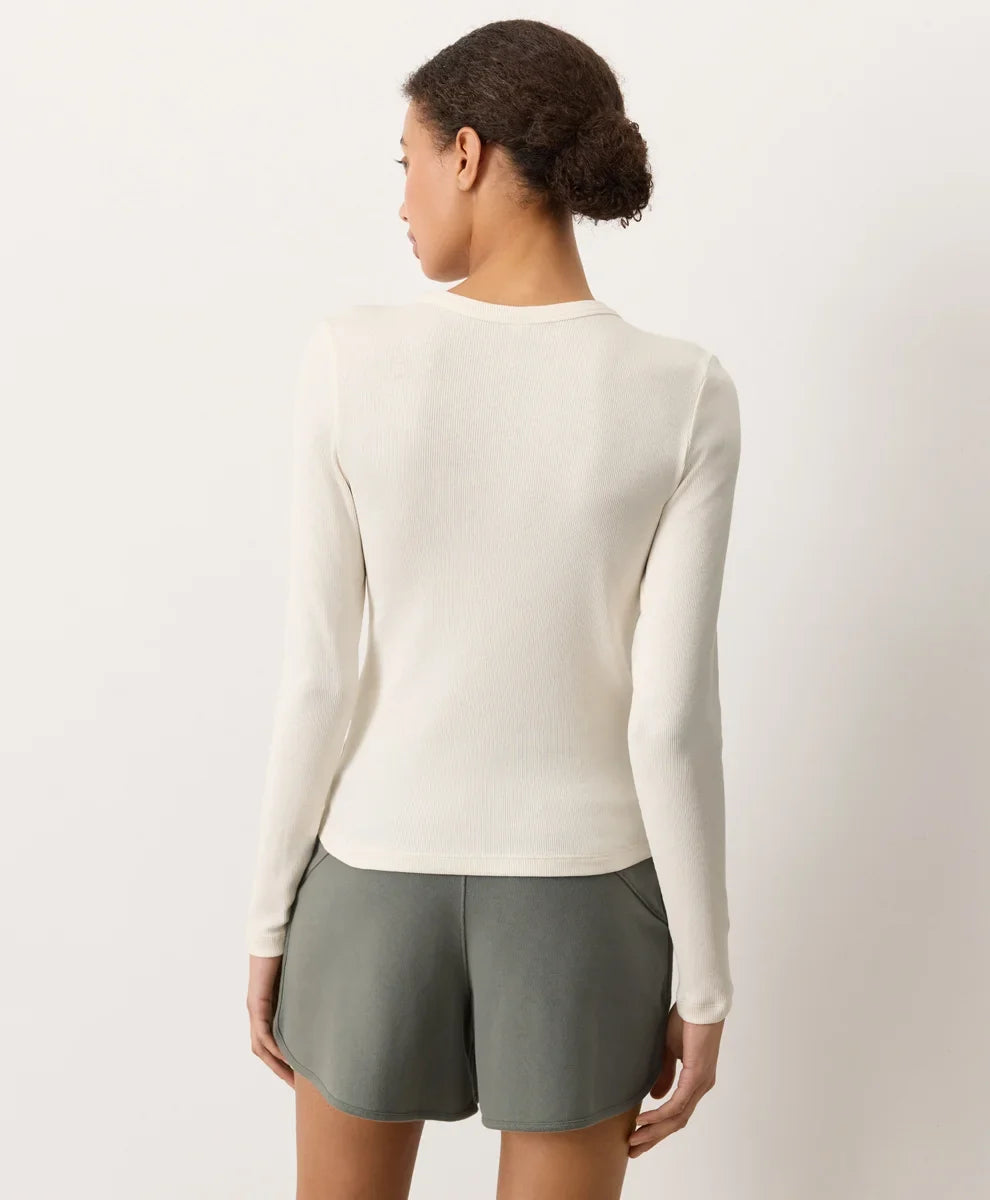 clearance perfect rib crewneck long sleeve tee