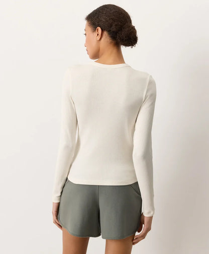 clearance perfect rib crewneck long sleeve tee
