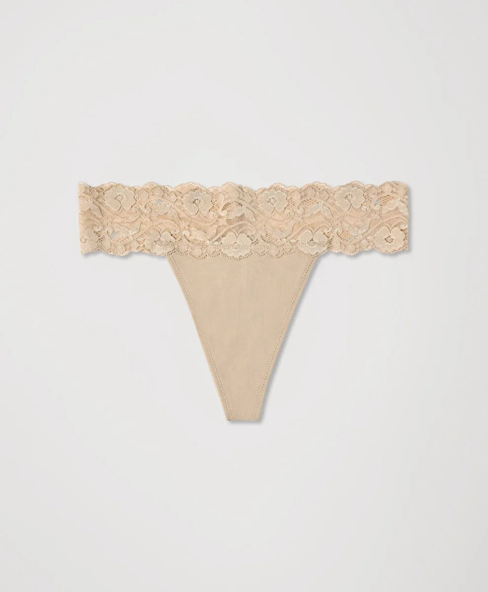 lace waist thong