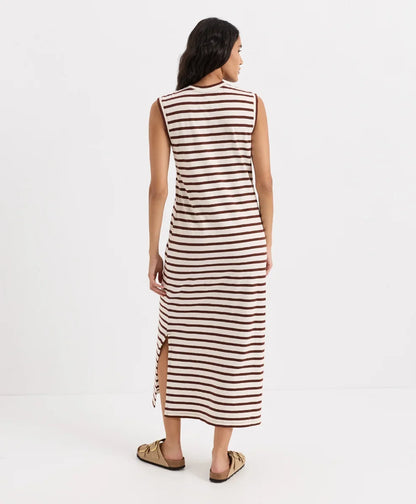 soft-slub essential easy muscle tee maxi dress