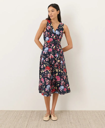 clearance fit & flare easy v-neck dress