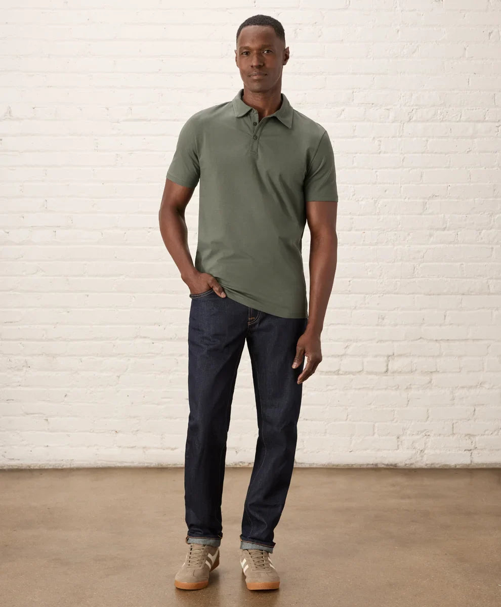luxe essential slim polo